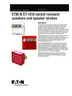upersees Feruar 23 ET80 &amp; ET-1010 vandal resistant ...