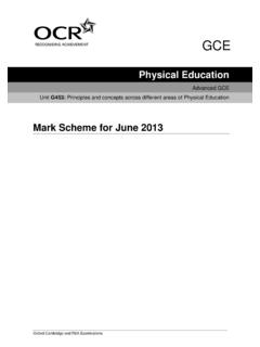 Mark Scheme for June 2013 - OCR