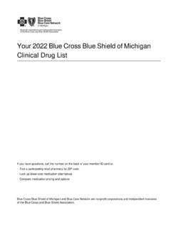 BCBSM Clinical Drug List - Blue Cross Blue Shield of Michigan