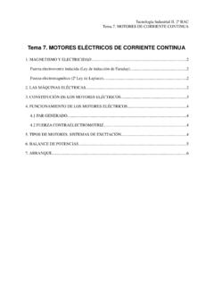 Tema 7. MOTORES EL&#201;CTRICOS DE CORRIENTE CONTINUA