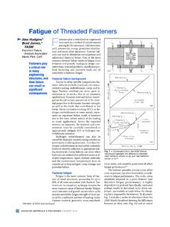 Fatigue of Threaded Fasteners - ASM International
