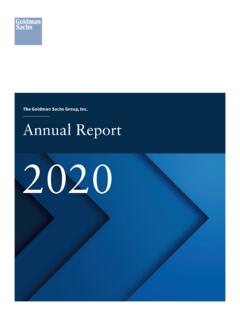 The Goldman Sachs Group, Inc. Annual Report 2020