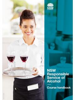 NSW Responsible serving of alcohol - course handbook