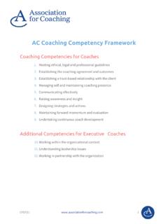 AC Coaching Competency Framework