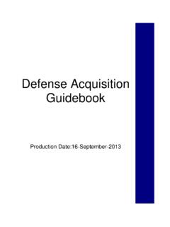 Defense Acquisition Guidebook - Director, Operational Test ...