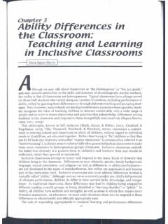 Ability Differences in the Classroom: Teaching and ...