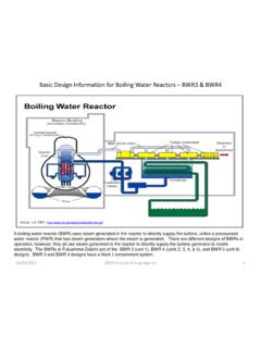 Basic Design Information for Boiling Water Reactors – …