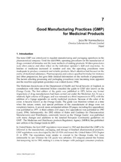 Good Manufacturing Practices (GMP) for Medicinal Products