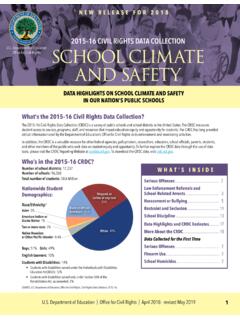 2015-2016 Civil Rights Data Collection: School Climate and ...