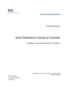 Solar Reflectance Values of Concrete - PCA