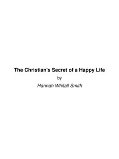 The Christian's Secret of a Happy Life - York …
