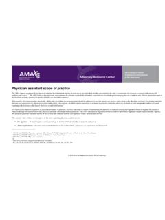 Physician assistant scope of practice - AMA