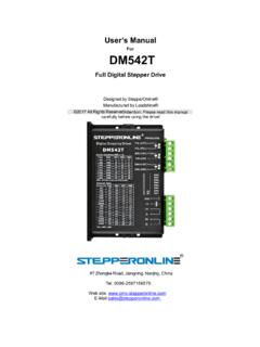 DM542T Full Datasheet Digital Stepper Driver 1.0-4.2A 20 ...