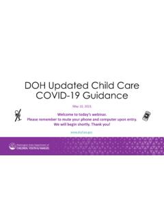 DOH Updated Child Care COVID-19 Guidance
