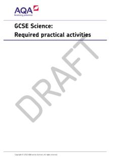 GCSE Science: Required practical activities