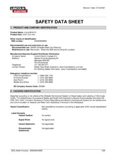 SAFETY DATA SHEET - Lincoln Electric