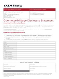Odometer/Mileage Disclosure Statement