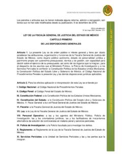 LEY DE LA FISCAL&#205;A GENERAL DE JUSTICIA DEL ESTADO DE ...