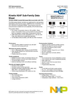 Kinetis K64F Sub-Family Data Sheet - NXP
