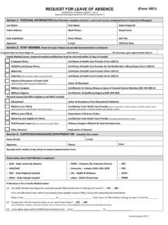 REQUEST FOR LEAVE OF ABSENCE (Form 1001)