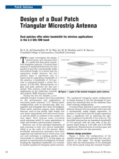 Design of a Dual Patch Triangular Microstrip Antenna - N5DUX