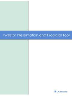 Investor Presentation and Proposal Tool - Portfolio360