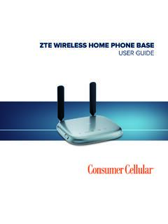 ZTE WIRELESS HOME PHONE BASE USER GUIDE