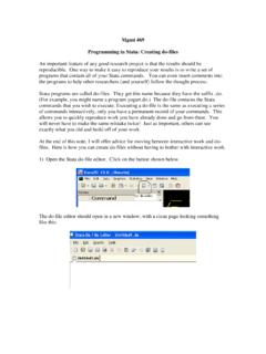 Mgmt 469 Programming in Stata: Creating do-files