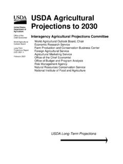USDA Agricultural Projections to 2030