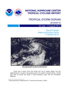 TROPICAL STORM DORIAN - National Hurricane Center