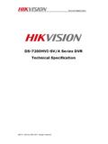 DS-7200HVI-SV/A Series DVR Technical Specification