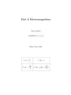 Part A Electromagnetism - University of Oxford