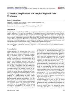 Systemic Complications of Complex Regional Pain Syndrome