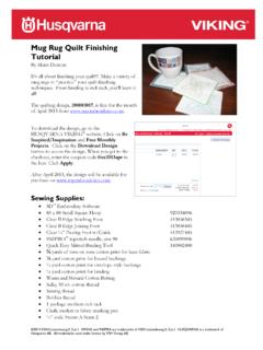 Mug Rug Quilt Finishing Tutorial - Husqvarna VIKING