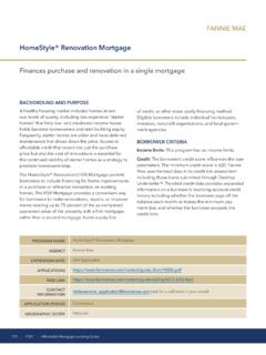 HomeStyle Renovation Mortgage