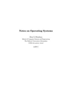 Notes on Operating Systems - cs.huji.ac.il