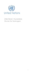 STRATEGIC PLANNING Guide for Managers - United Nations