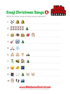 Emoji Christmas Songs A - Bible Games