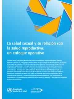 La salud sexual y su relación con la salud reproductiva ...