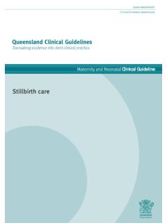 Guideline: Stillbirth care - Queensland Health
