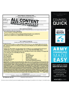 This counseling sample is taken from… Counsel Quick