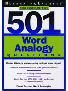 501 Word Analogy Questions - shisu.edu.cn