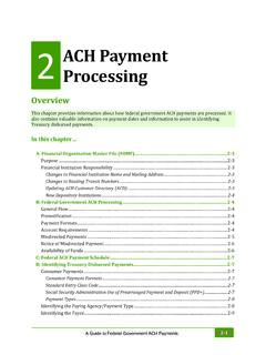2) Chapter 2: ACH Payment Processing ACH Payment …