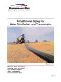 Polyethylene Piping For Water Distribution and …