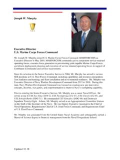 Joseph W. Murphy Executive Director U.S. Marine …
