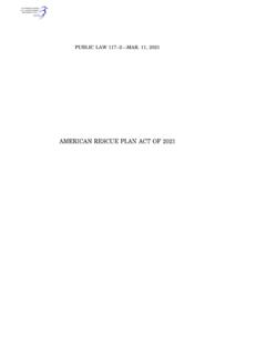 AMERICAN RESCUE PLAN ACT OF 2021