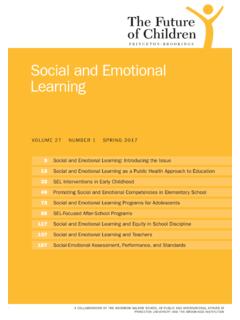 Social and Emotional Learning Social and Emotional Learning