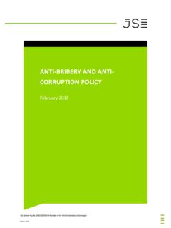 ANTI-BRIBERY AND ANTI- CORRUPTION POLICY - JSE