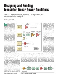 Designing and Building Transistor Linear Power Amplifiers