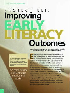 ProJEcT ELI: improving Early litEracy - NAESP